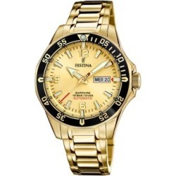 Goldtone Stainless Steel Automatic Divers Watch