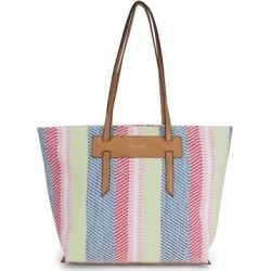 West Palm Striped Straw Tote
