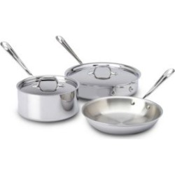 Batterie de cuisine en acier inoxydable, 5 pièces
