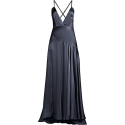 FAME AND PARTNERS Women's Peony Strappy Evening Gown - Indigo - Size 14