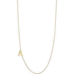 Women's Love Letter 14K Yellow Gold Single Diamond Initial Necklace - Initial A - Size 16 found on Bargain Bro from Saks Fifth Avenue for USD $342.00