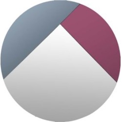 Miroir mural rond sans cadre, collection Modern Glamour