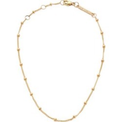 14K Yellow Gold Beaded Chain Anklet