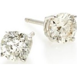 Clous d'oreilles en or blanc 18 ct et à diamants de 1 ct PT
