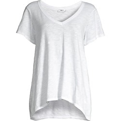 Wilt Women's Sexy Deep-V Boyfriend Cotton Tee - White - Size Small