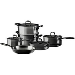 Batterie de cuisine en acier inoxydable, 10 pièces