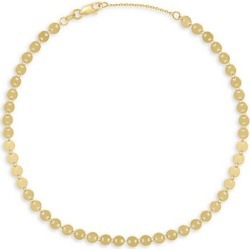 14K Yellow Gold Disc Anklet