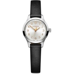Montre en acier inoxydable Alliance XS avec bracelet en cuir