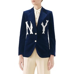 Gucci Women's Velvet NY Blazer - Navy - Size 40 (4)