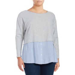 Plus Mixed Media Top
