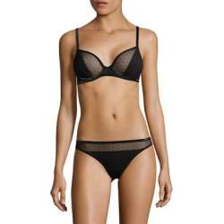 Dotted Mesh Underwire Bra