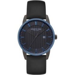 Montre griffée en acier inoxydable à bracelet en cuir