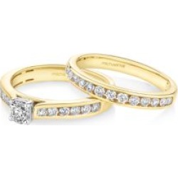 Bridal Set With 1.00 Carat Tw Of Diamonds In 14kt Yellow & White Gold found on Bargain Bro from The Bay for USD $2,887.24