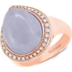 14K Rose Gold, Chalcedony & 0.24 CT. T.W. Diamond Ring found on MODAPINS