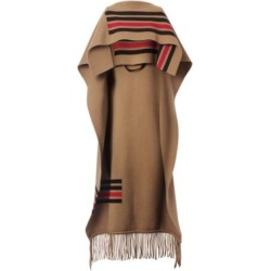 Striped Wool-Blend Cape