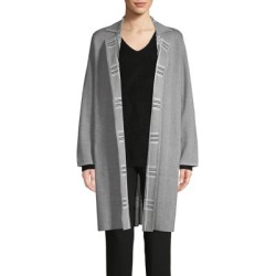 Open-Front Cotton-Blend Cardigan
