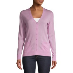 Cardigan de base en laine mérinos à encolure en V