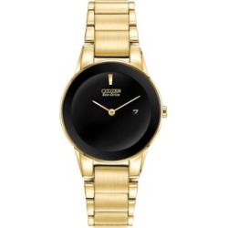 Montre Axiom avec technologie Eco-Drive et bracelet en acier inoxydable doré