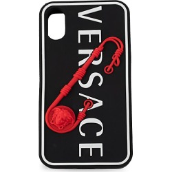 Versace Safety Pin Silicone iPhone X/XS Case - Nero Rosso