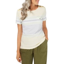 Haut rayé en mélange de coton Danielle