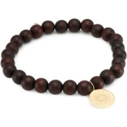 Marquis Eye Coin 14K Yellow Gold & Diamond Pavé Bead Bracelet