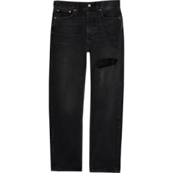 Jean Dad délavé avec déchirure à la cuisse, 76 cm