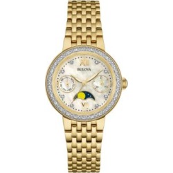Montre analogique de la collection Diamond avec diamants de 0,03 ct et affichage de la phase lunaire