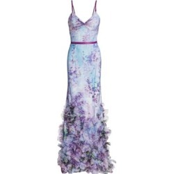 Floral Tulle Mermaid Gown