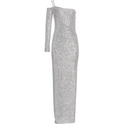 Sequin One-Shoulder Gown
