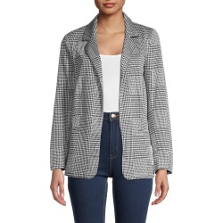 Love Ady Women's Oversized Houndstooth Open-Front Blazer - Black Ivory - Size M found on Bargain Bro from Saks Fifth Avenue OFF 5TH for USD $30.39
