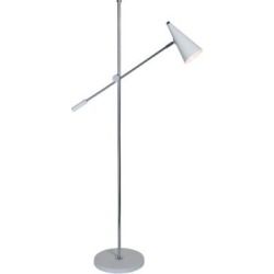 Lampe sur pied en nickel satiné, collection Modern Glamour
