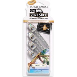 Ensemble de quatre bâtonnets diffuseurs pour la voiture Coconut Bay