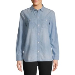 Chemise classique à la garçonne en chambray