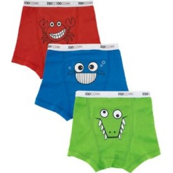 Ensemble de trois boxeurs Chompy Chompers à motif de poissons, de crabes et de crocodiles