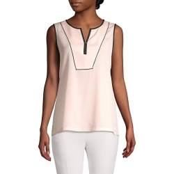 Split Neck Sleeveless Top
