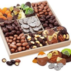 Spectacular Belgian Chocolate Covered Dried Fruit & Nut Gift Tray