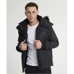 Superdry SD-Windattacker Kapuzenjacke aus Mikrofaser mit Kunstfellbesatz