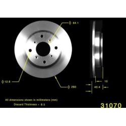 1988 Acura Legend Brake Disc Bendix Acura Brake Disc PRT1433