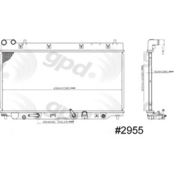 2007-2008 Honda Fit Radiator GPD Honda Radiator 2955C