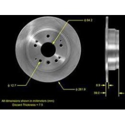 2004-2008 Acura TL Brake Disc Bendix Acura Brake Disc PRT5423
