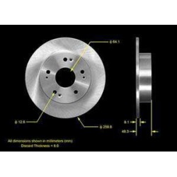 1997-2001 Acura Integra Brake Disc Bendix Acura Brake Disc PRT5193