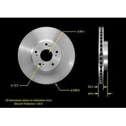 2002-2006 Acura RSX Brake Disc Bendix Acura Brake Disc PRT5557