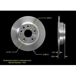 2002-2004 Acura RL Brake Disc Bendix Acura Brake Disc PRT5361