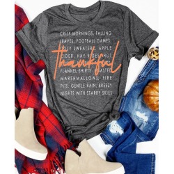 Thankful Football Games T-Shirt Tee - Gray