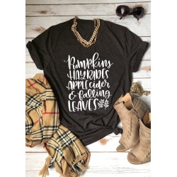 Pumpkins Hayrides Apple Cider T-Shirt