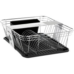 14" Dish Drying Rack - Metallic Silver