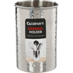 7" Hammered Utensil Holder - Silver