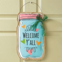 Welcome Mason Jar Door Decoration Welcome Mason Jar Door Decoration