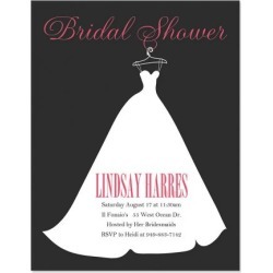 Bridal Gown Personalized Invitation