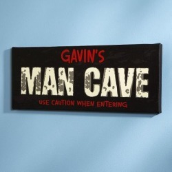 Man Cave Personalized Canvas Print